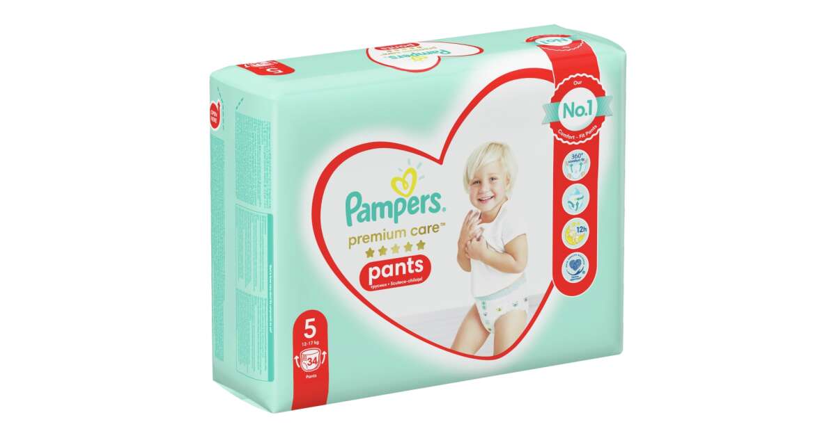 Pampers Premium Care Pants, New Born, Extra Small size baby diapers  (NB,XS), 50 count, Softest