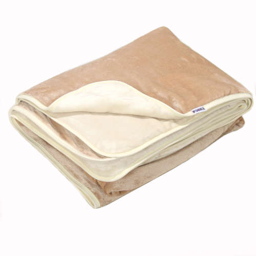 Dupla rétegű plüsstakaró Drapp-krém 145 x 200 cm 31213985