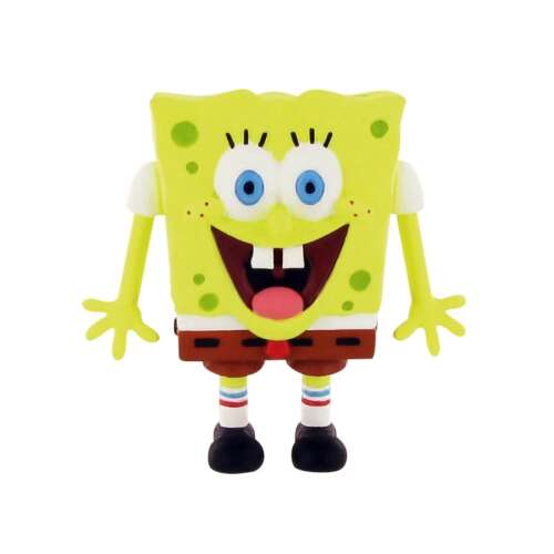 Comansi SpongeBob Kanciastoporty uśmiechnięta figurka, 7 cm, bez PVC, kolekcjonerska