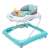 Baby Mix baby walker with turquoise and gray colors, 3/4 view