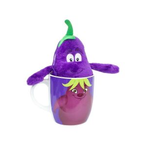 Goodness Gang Eggplant Plush Toy in Mug - Mug