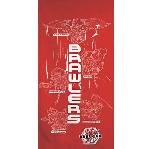 Bakugan Brawler red bath towel, 100% cotton, 70x140cm