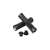 Pair of black Trizand R18477 bicycle handlebar grips with aluminum clamps