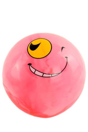 Gumilabda  17cm - Smiley  #rózsaszín 31363574