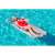 Woman relaxing on Bestway inflatable air mattress, gray, 44013, in a pool