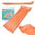 Bestway orange inflatable pool mattress, unpackaged with packaging