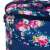 Close-up of zipper on floral insulated lunch bag, 11L, blue with flowers