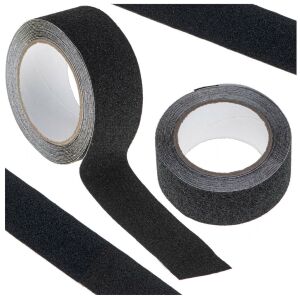 Black anti-slip tape, 5cm x 5m roll, safety grip tape for stairs and floors - Safety & Marking tape
