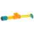 Yellow and blue water gun with 6 barrels, perfect for summer fun