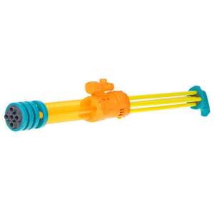 Yellow and blue water gun with 6 barrels, perfect for summer fun - JM