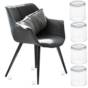 Set 4 buc. protectii anti-zgarieturi picioare scaun, diametru 19mm, culoare transparent 138300010 - Protecții pentru picioarele mobilierului