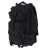 Black tactical military backpack with multiple pockets and straps, 25L capacity