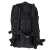 Back view of the black tactical military backpack with adjustable straps and breathable mesh