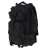 Black tactical military backpack with multiple pockets and straps, 25L capacity
