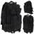 Black tactical military backpack, 25L, front and side view