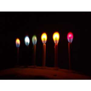 Lumânări de ziua de naștere flăcări colorate 6cm 93887827 Decoratiuni pentru tort