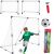 Ikonka 2in1 soccer goal set with child playing, ball, and pump