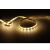 Warm white USB LED strip lighting a dark background