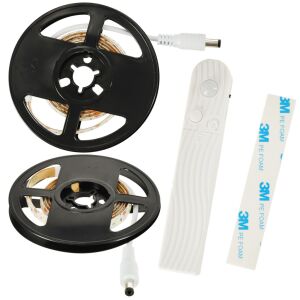 Batteriebetriebener USB Bewegungssensor LED Streifen 1m Warmweiß Komplettset mit Rollen, Bewegungssensor und Klebeband - Nonbrand LED-Streifen