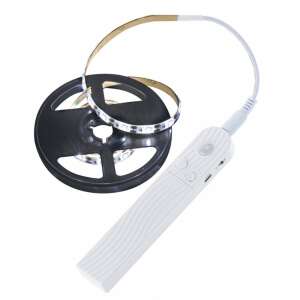 1 Meter Bewegungssensor LED-Streifenlicht, kaltweiß, batteriebetrieben, USB-betrieben, mit Sensor - Nonbrand LED-Streifen
