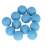 Set of 12 blue foam bullets for Ikonka Céllövészet toy gun