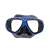 Black and blue diving mask with clear lenses