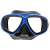 Black and blue diving mask with clear lenses