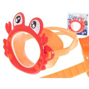 Dive Mask Crab Kids Swimming Goggles, orange and red, with adjustable strap - Diving