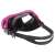 Back view of pink diving mask with adjustable strap