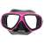 Pink and black diving mask with clear lenses