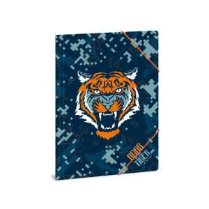 Dosar Ars Una Roar of the Tiger A4 cu model camuflaj albastru și design cu cap de tigru - Ars Una