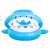 Ikonka inflatable shark swim ring with canopy for babies, blue