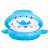 Ikonka inflatable shark swim ring with canopy for babies, blue