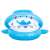 Ikonka inflatable shark swim ring with canopy for babies, blue