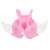 Pink inflatable life jacket with white wings for kids, up to 18kg, KX5538