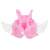 Pink inflatable life jacket with white wings for kids, up to 18kg, KX5538