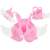 Pink inflatable life jacket with white wings for kids, up to 18kg, KX5538