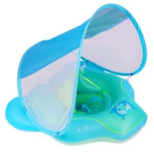 Ikonka nafukovacia plávajúca guma s baldachýnom #blue 55827510 Nafukovacie plávanie krúžok