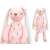 Pink plush bunny with a dress, 35cm, perfect for cuddling