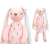 Pink plush bunny with a dress, 35cm, perfect for cuddling