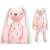 Pink plush bunny with a dress, 35cm, perfect for cuddling