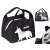 Unicorn Thermal Lunch Bag, black with white unicorn design, insulated, perfect for school, work, or picnics