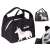 Unicorn Thermal Lunch Bag, black with white unicorn design, insulated, perfect for school, work, or picnics