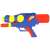 Blue water gun with three tanks, perfect for summer fun