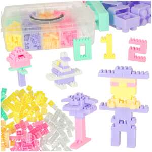 3D oktatási téglák BOX 580el. pasztell 78535720 Műanyag építőjáték - Tárolódoboz