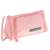 Pink Angoo pencil case with two compartments, closed, angled view