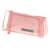 Pink Angoo pencil case with two compartments, closed, angled view