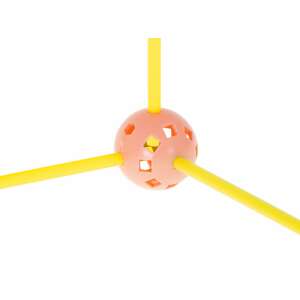 Ikonka construction toy connector ball and straw detail - Plastic Building Toy