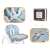Guimo 3-in-1 high chair with table, green, Dreamtime design, close-up of seat and tray