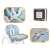 Guimo 3-in-1 high chair with table, green, Dreamtime design, close-up of seat and tray